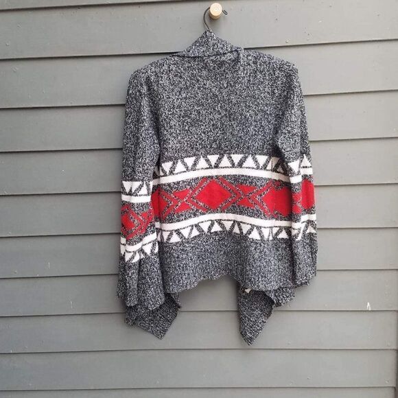 Charlotte Russe Unstructured Cardigan (Red/Black/White) size Medium - Picture 4 of 9